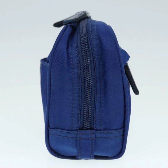 PRADA Pouch Nylon Blue Silver Auth 88220V - Picture 8 of 16